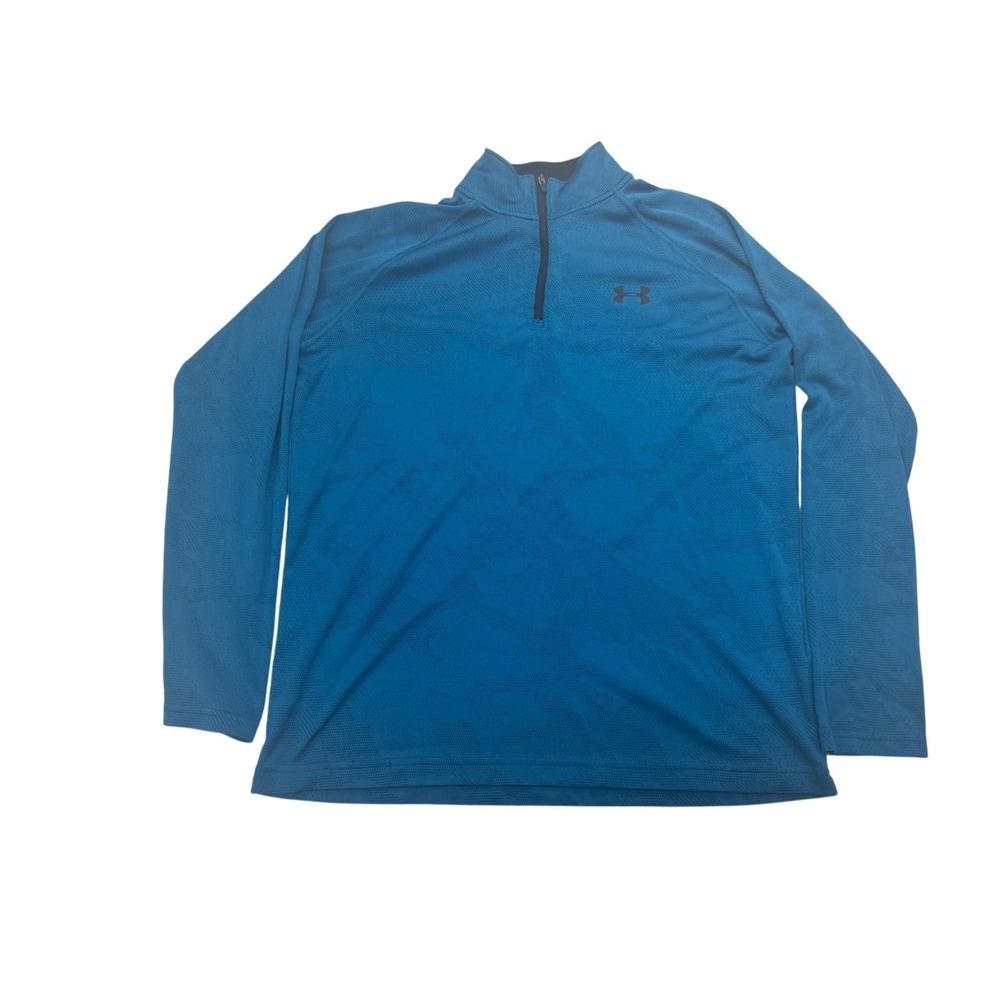 Under Armour‎ sweater Men's size Medium quarter-zip pullover blue